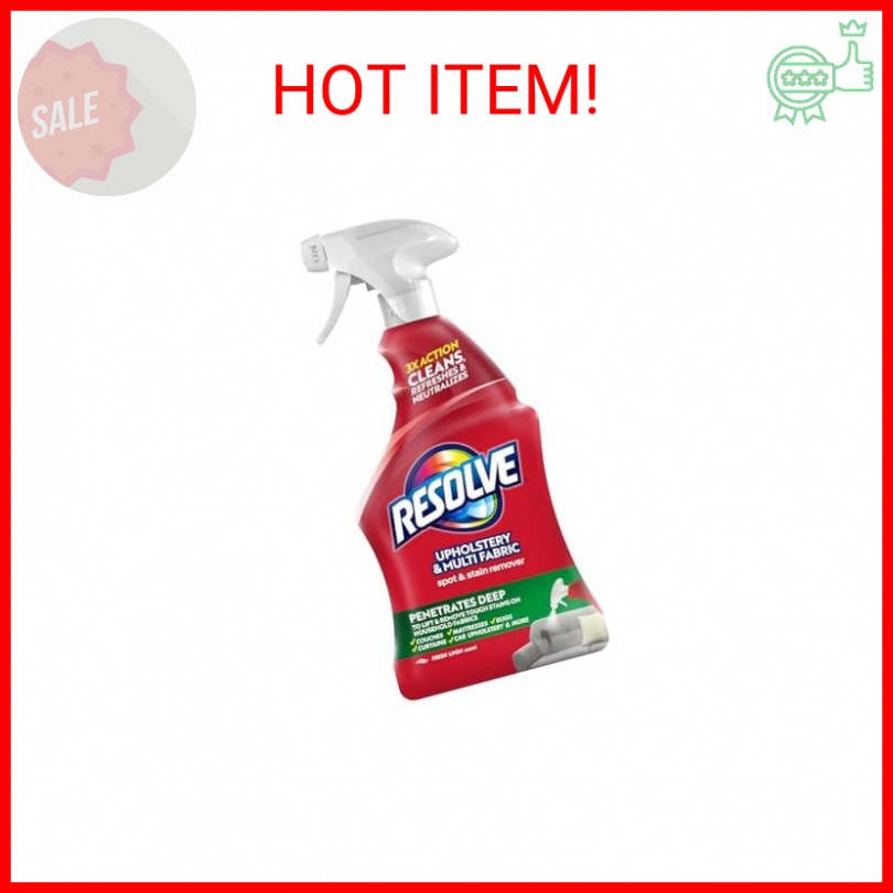Resolve Carpet Cleaner, 22 fl oz Multi-Fabric Cleaner and Upholstery Stain Remov