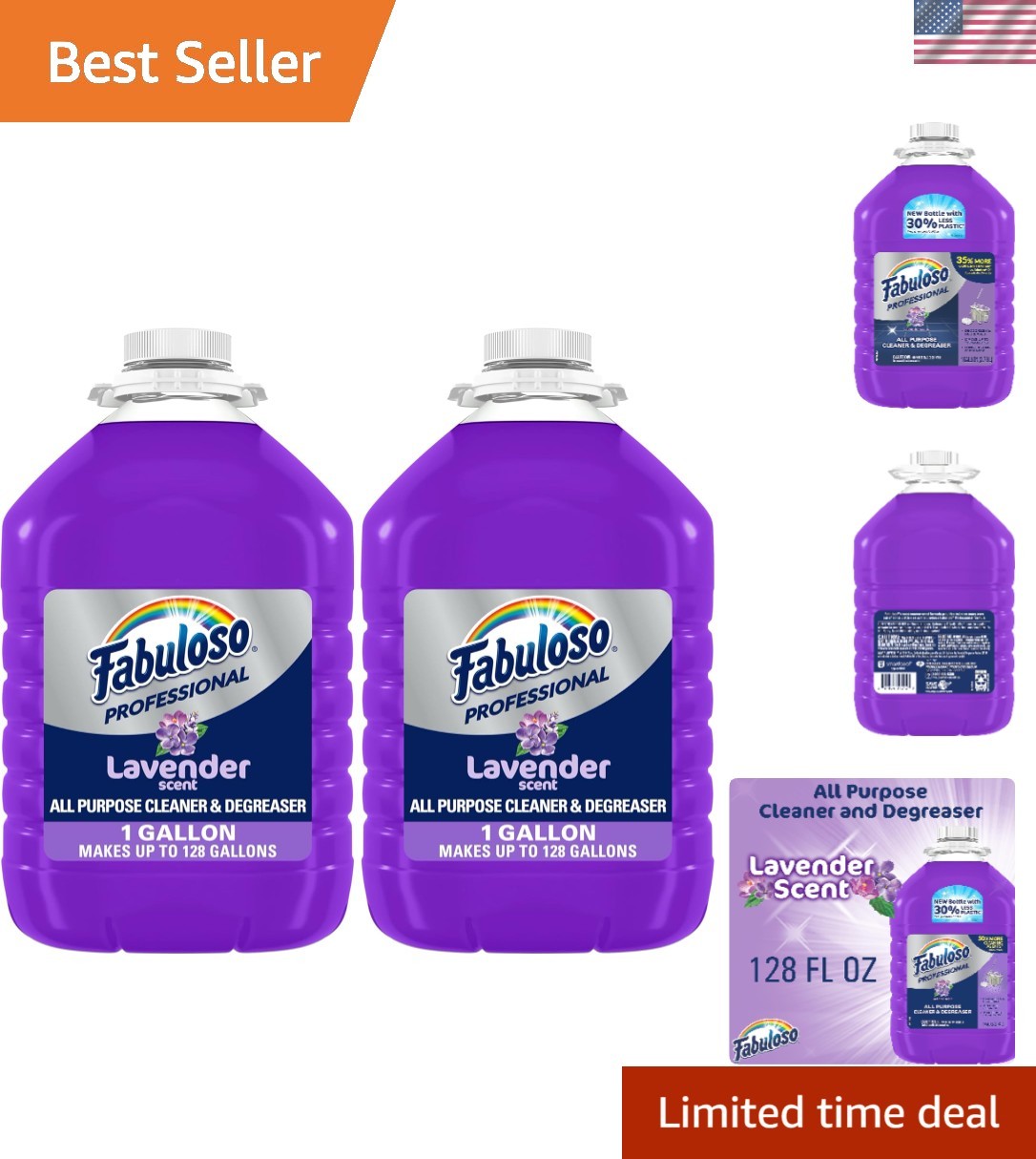 Double Power Lavender Scented All-Purpose Cleaner – 2 Pack, 256 Fl Oz Total