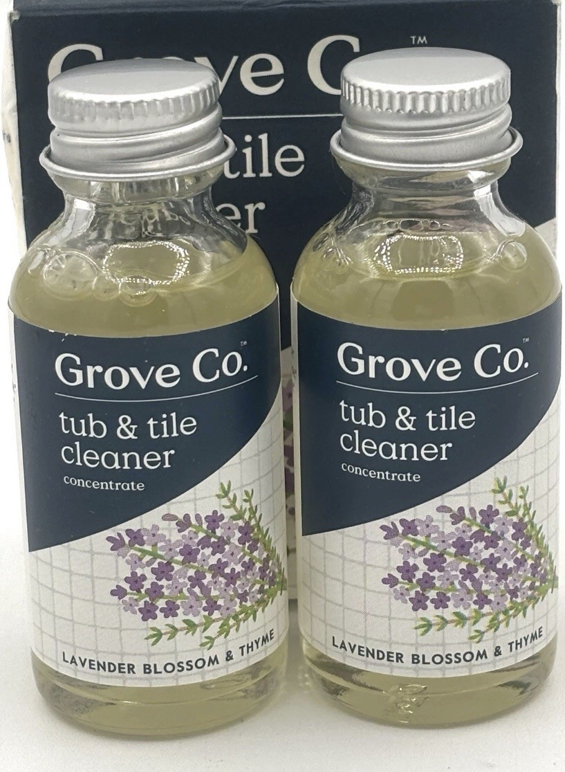 Grove Co. Tub & Tile Cleaning Concentrate – Lavender Blossom & Thyme- 2pk/2fl oz