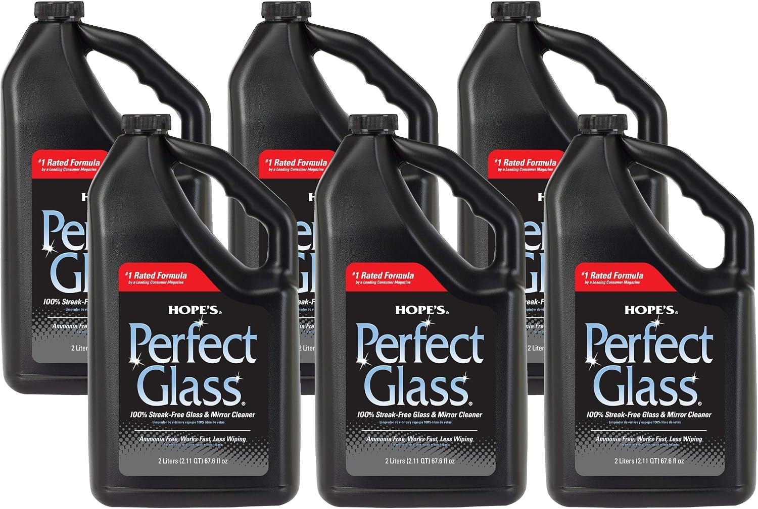 Tinted Glass & Mirror Cleaner Spray, Ammonia-Free (6-Pack)