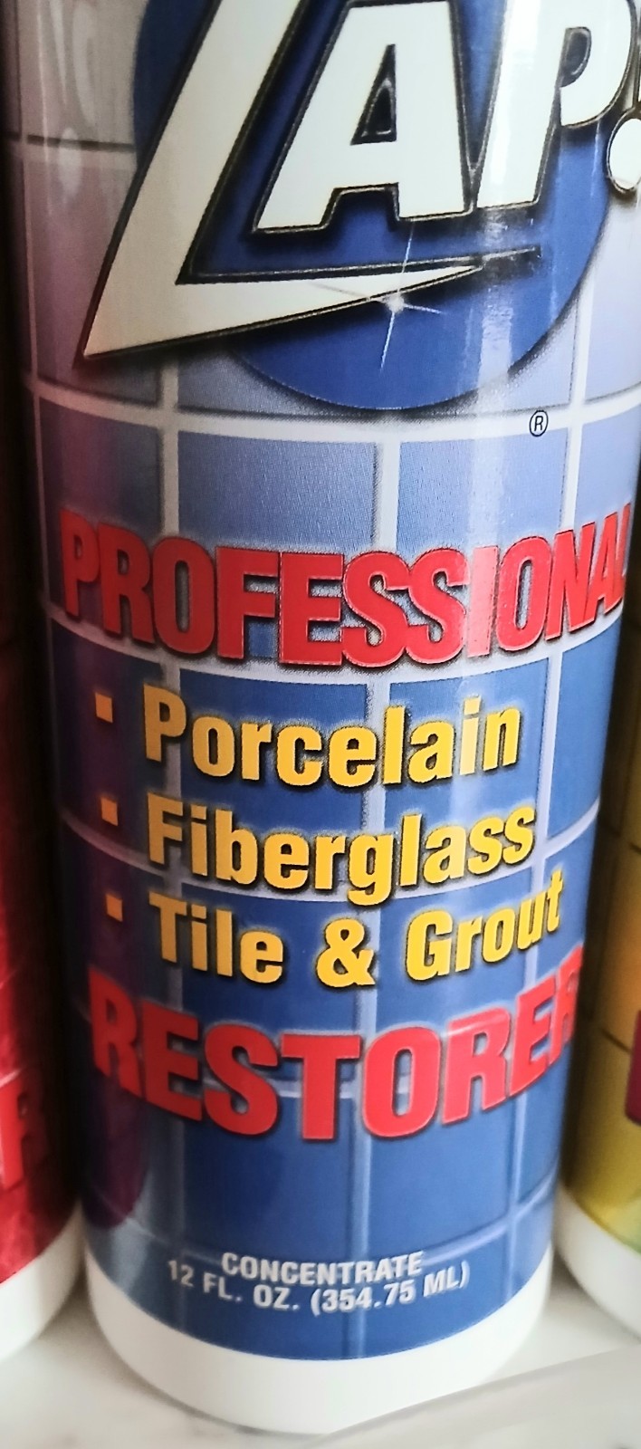 ZAP! Professional Tile Grout Cleaners Restorers New 3 Piece 12 oz Each