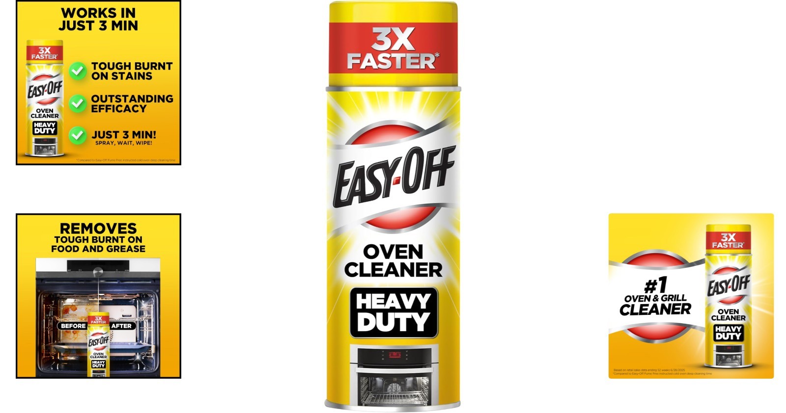 Heavy Duty Oven Cleaner with Fresh Scent – Fast-Acting Grease Remover, 14.5 oz