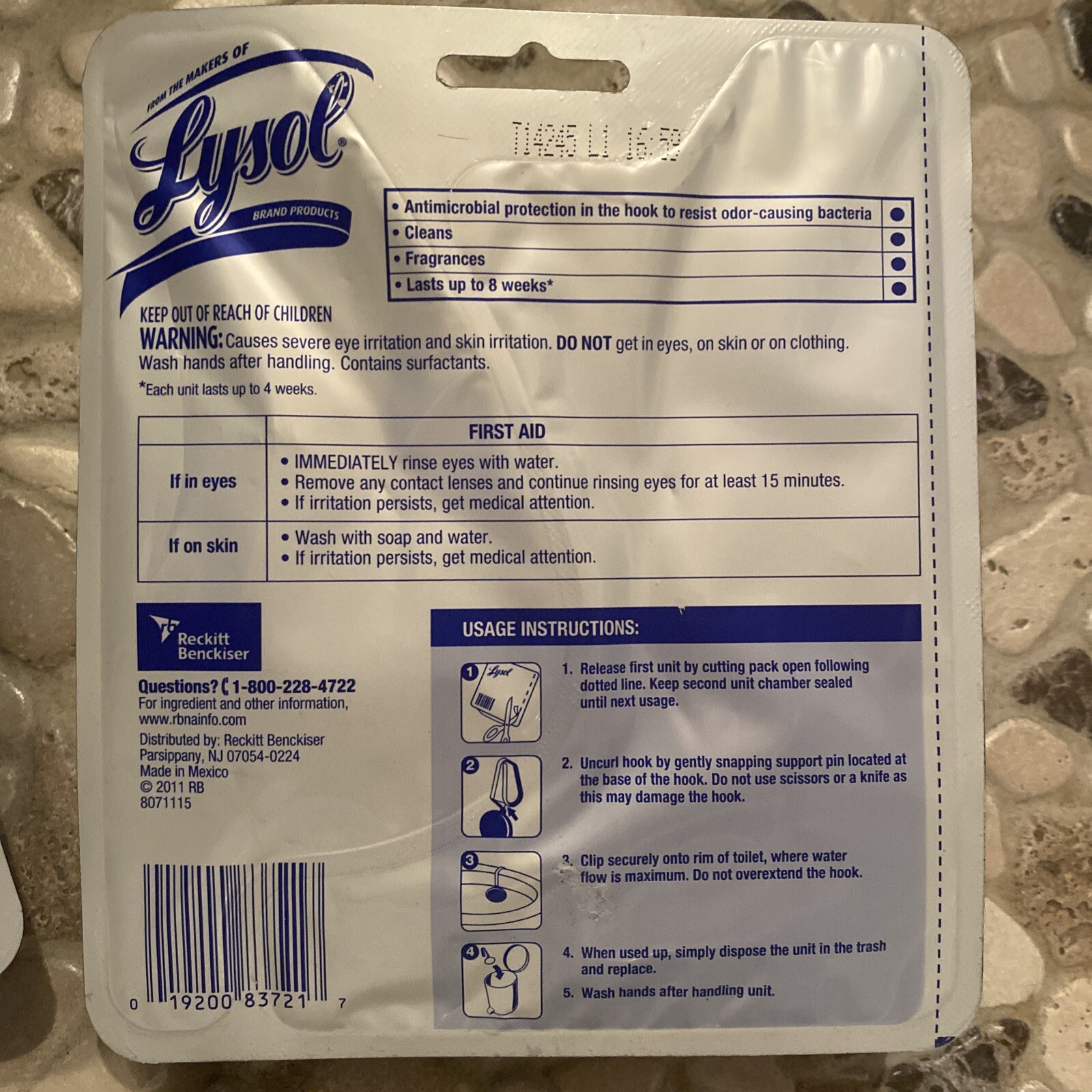 LOT OF 2 PACKS Toilet Freshener Automatic Bowl Hanging Cleaner Ocean Fresh Scent