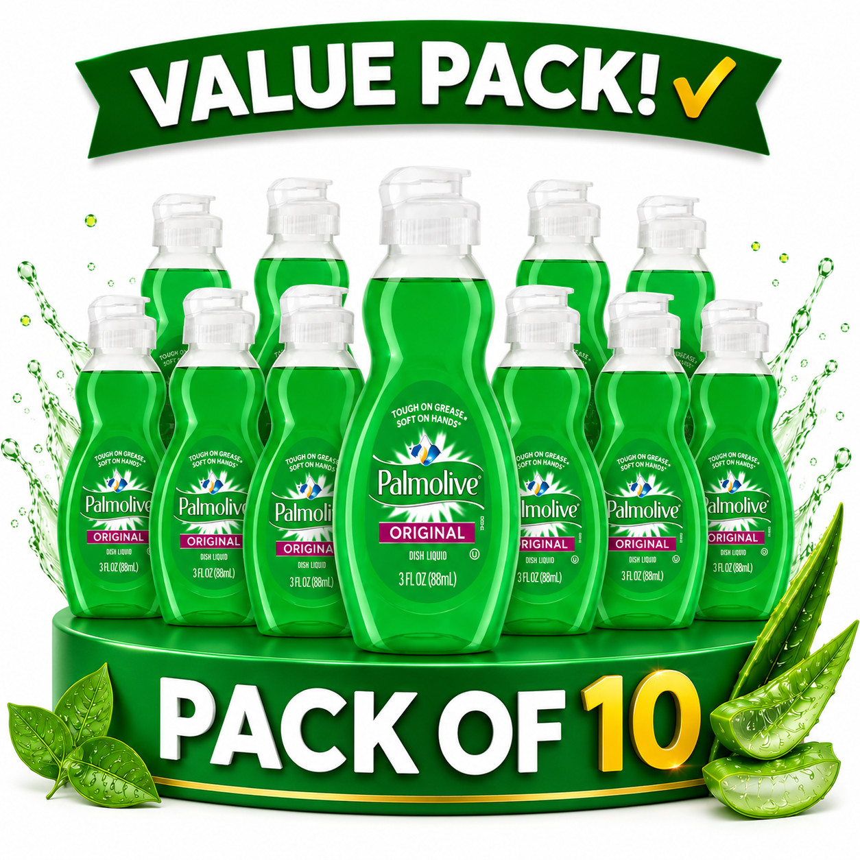 Lot Of 10 Palmolive Original Travel Size Liquid Dish Soap 3 Fl Oz Bottles