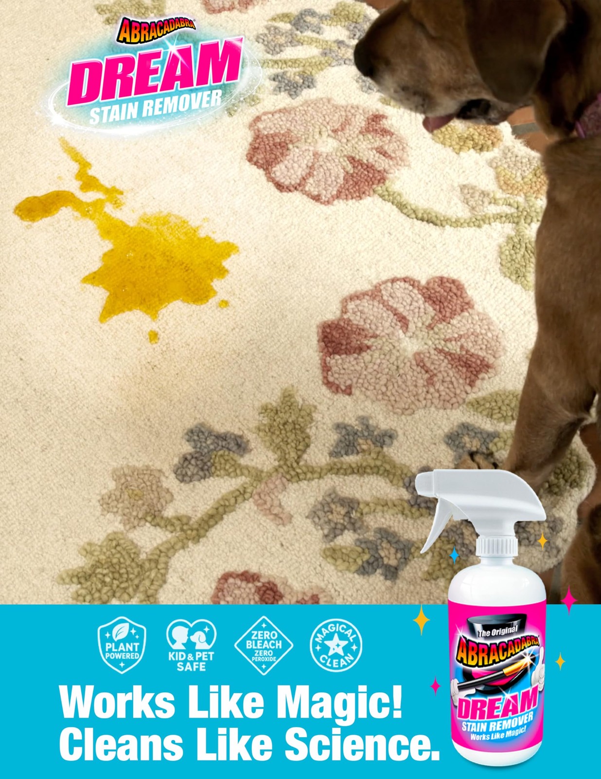 Abracadabra® Dream Stain Remover – 16oz Stain Remover Spray – a Family Kids