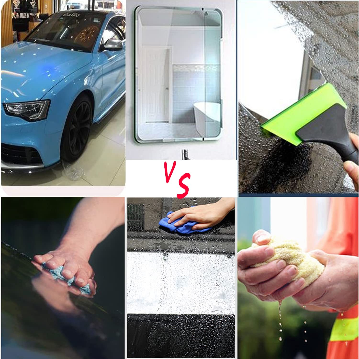 Small Squeegee with 5 Inch Rubber Blade Car Window Tint Tool Water Wiper