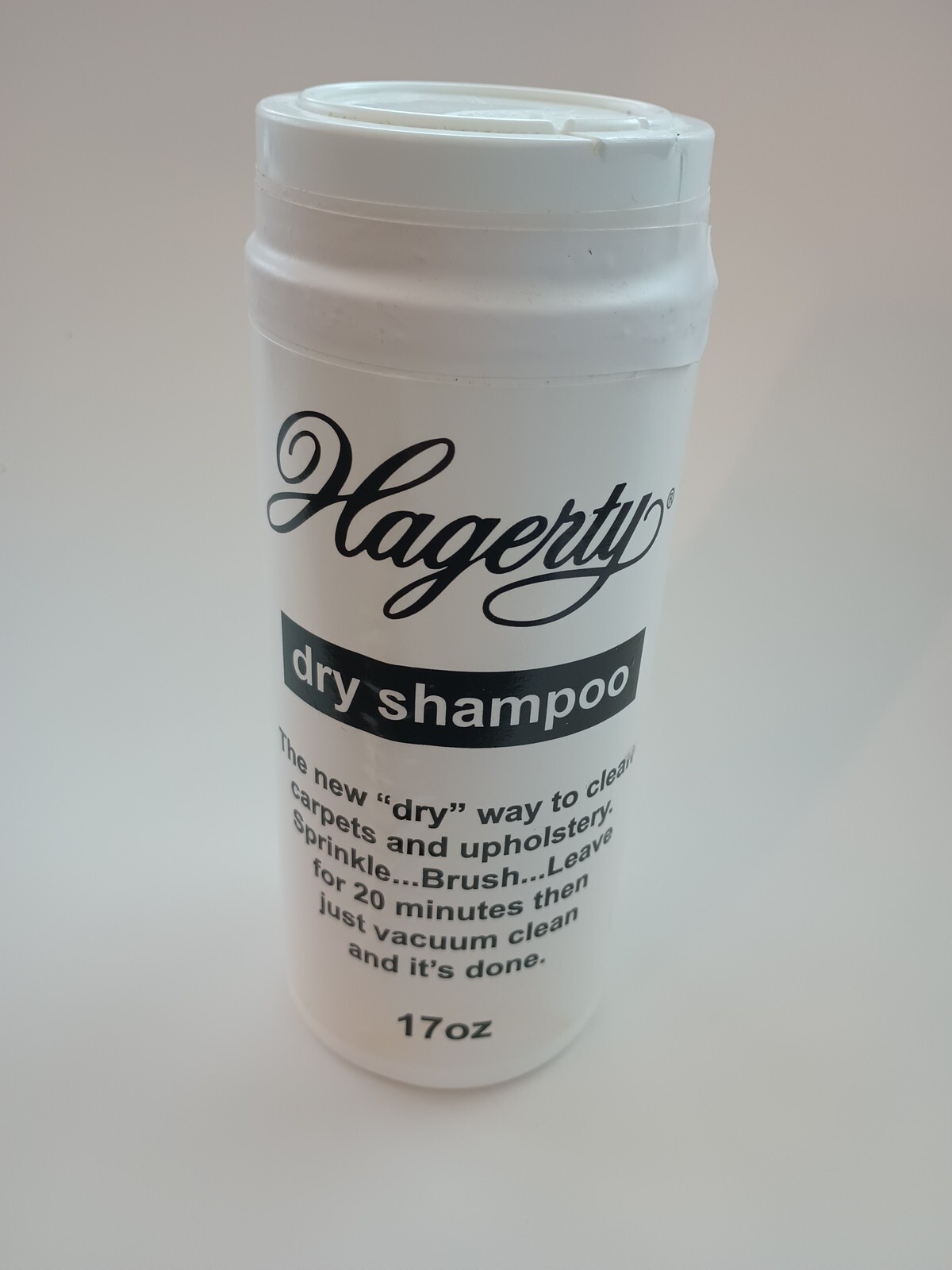 HAGERTY DRY SHAMPOO, UPHOLSTRY AND CARPETS, NEW OLD STOCK, 17 oz.