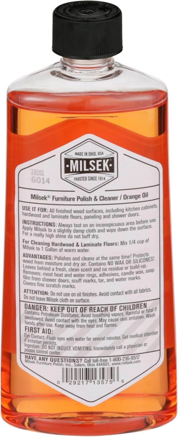 4 Pack Orange Oil Furniture Polish & Cleaner, 12 oz – Multi-Surface Use