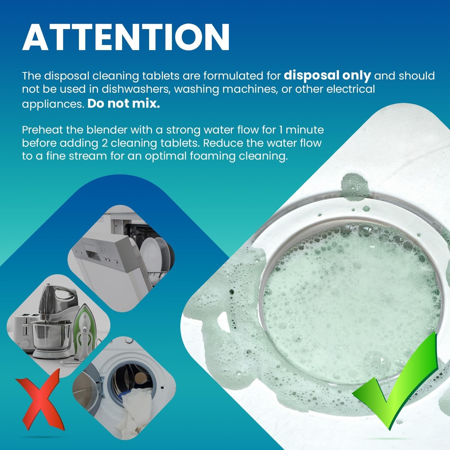 Garbage Disposal Cleaner and Deodorizer 28 Tablets Sink Foaming Garbage Disposer