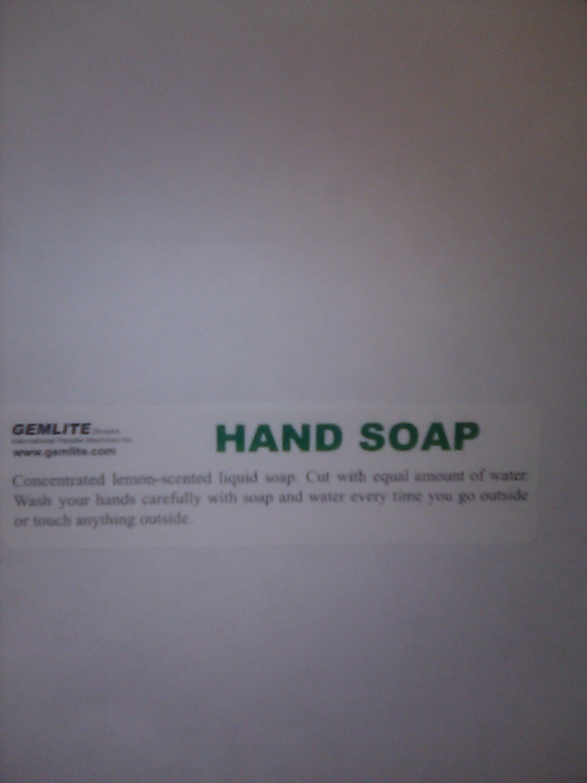 HAND SOAP concentrated, 3x16oz enough to make 1 gallon, lemon DISINFECTANT