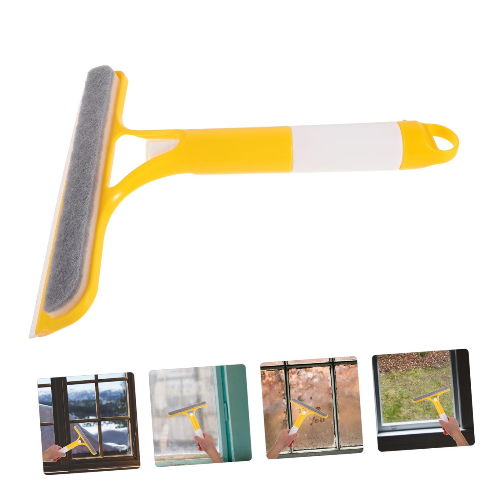 3-in-1 Glass Cleaning Multi-Tool – Spray-Equipped Window Scraper & Cleaner