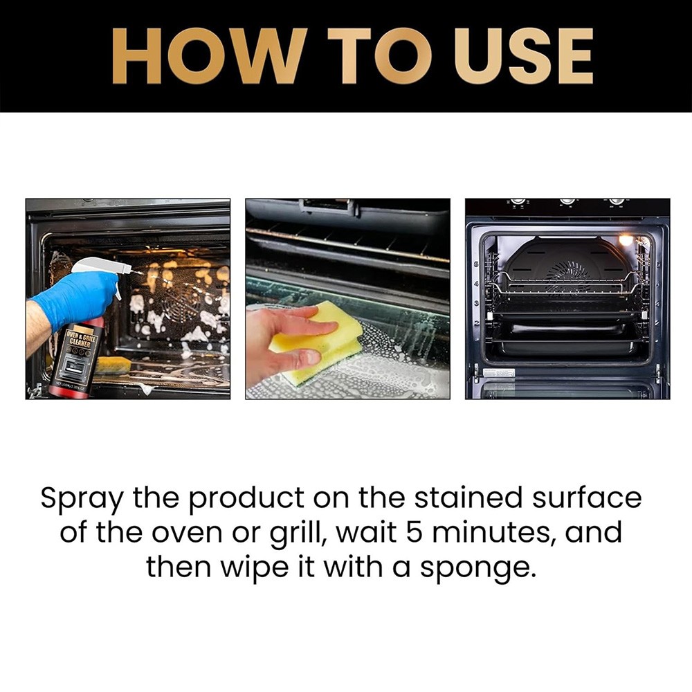 100ml/3.38fl.oz Oven & Grill Cleaner Spray, Professional Oven and Grill Cleaner