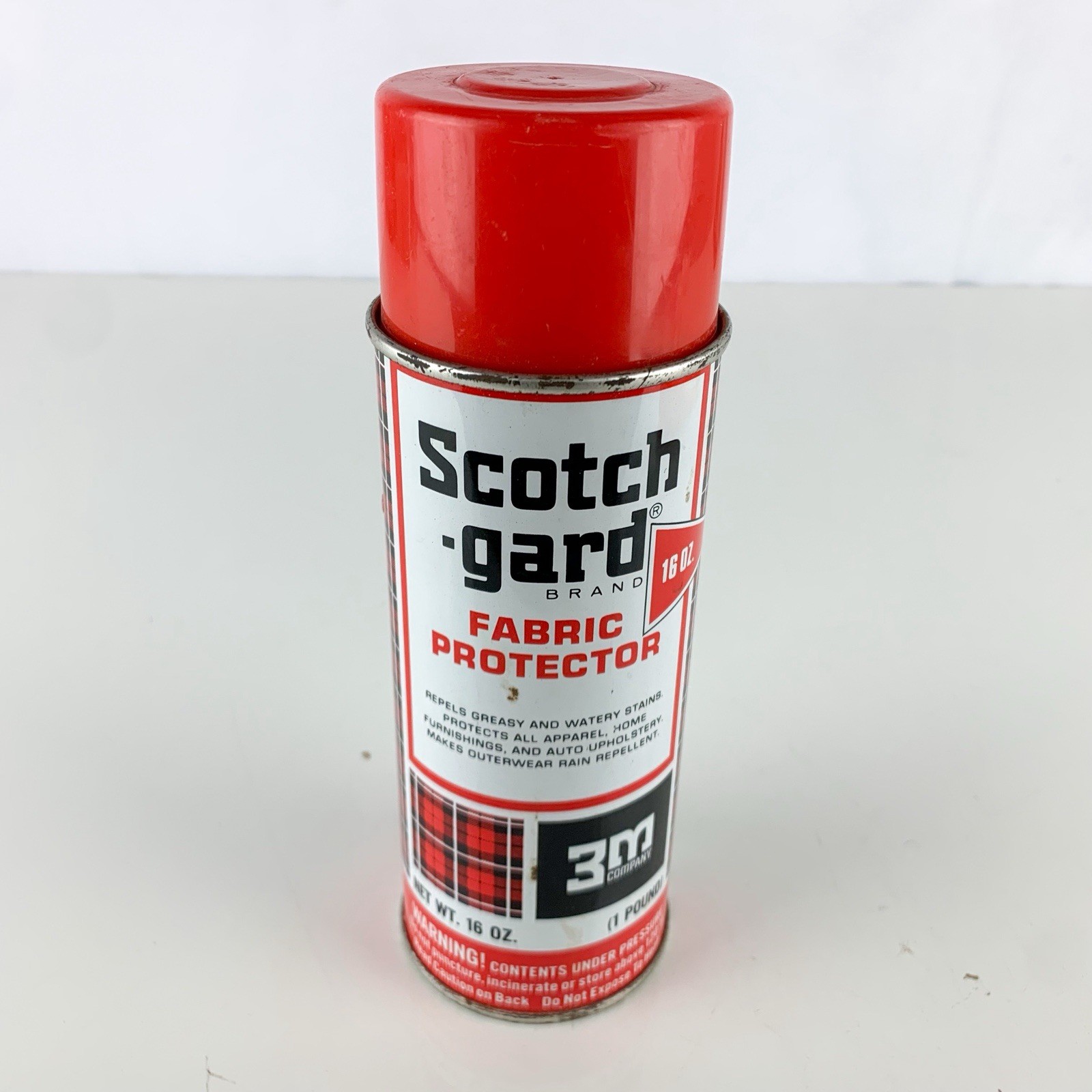 Vintage Red White Scotchgard Guard Holiday Display Only Decor Fabric Protector