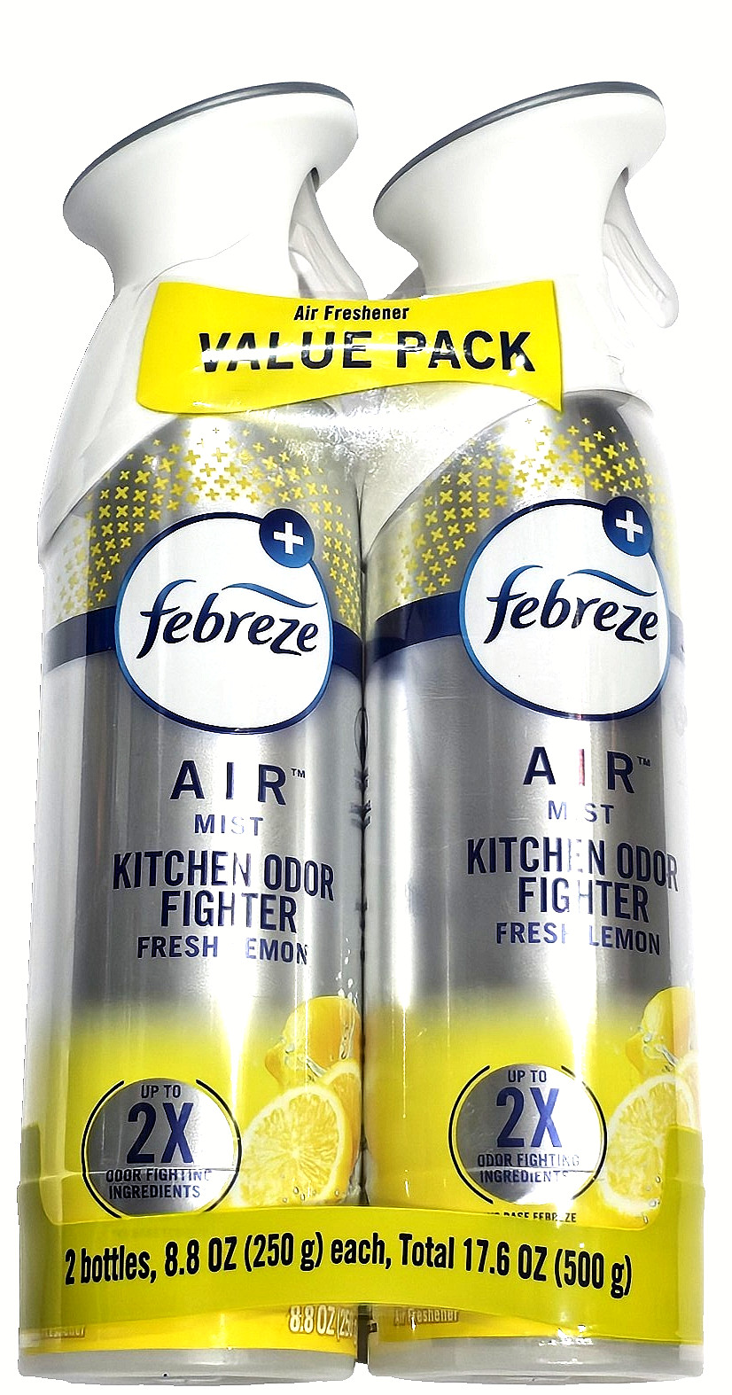 Febreze Air Freshener Value Pack 2 Set Kitchen Odor Fighter Fresh Lemon 8.8oz