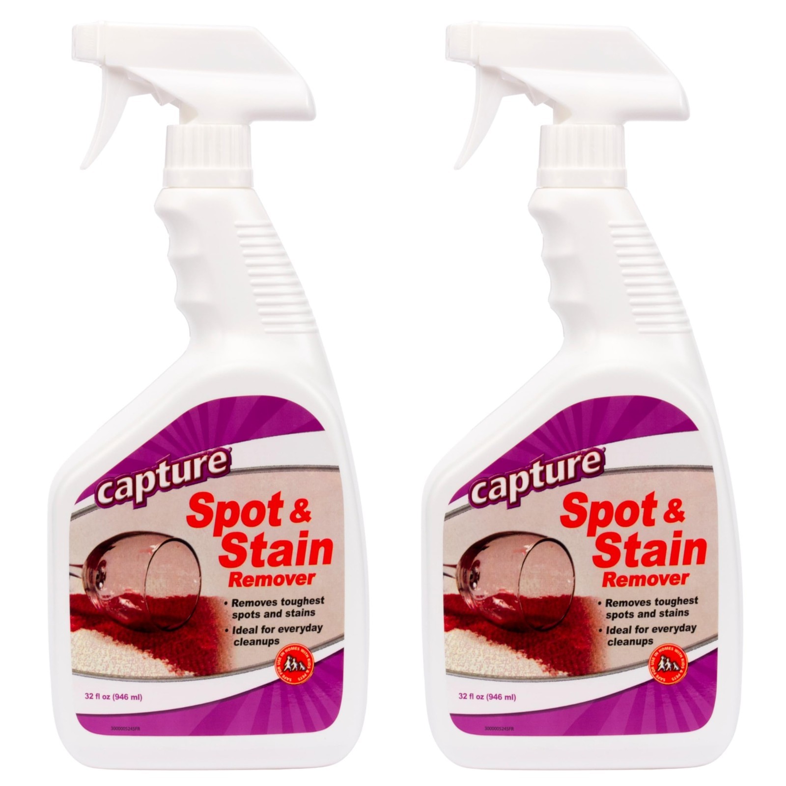 Multi-Purpose Spot & Stain Remover for Carpet, Couch, Sofa – 32 oz (2 Pack)