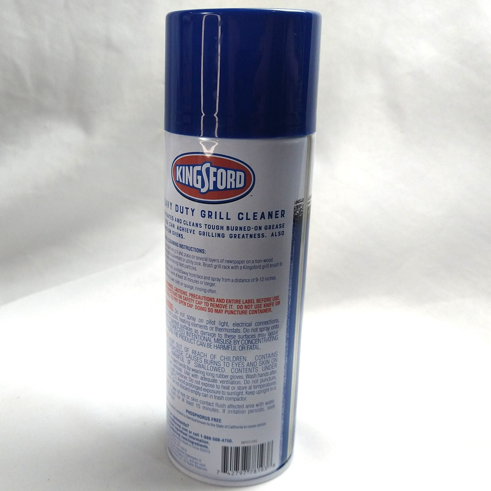 Kingsford Heavy Duty Spray-On Grill Cleaner Aerosol Cuts Through Grease 14.5oz