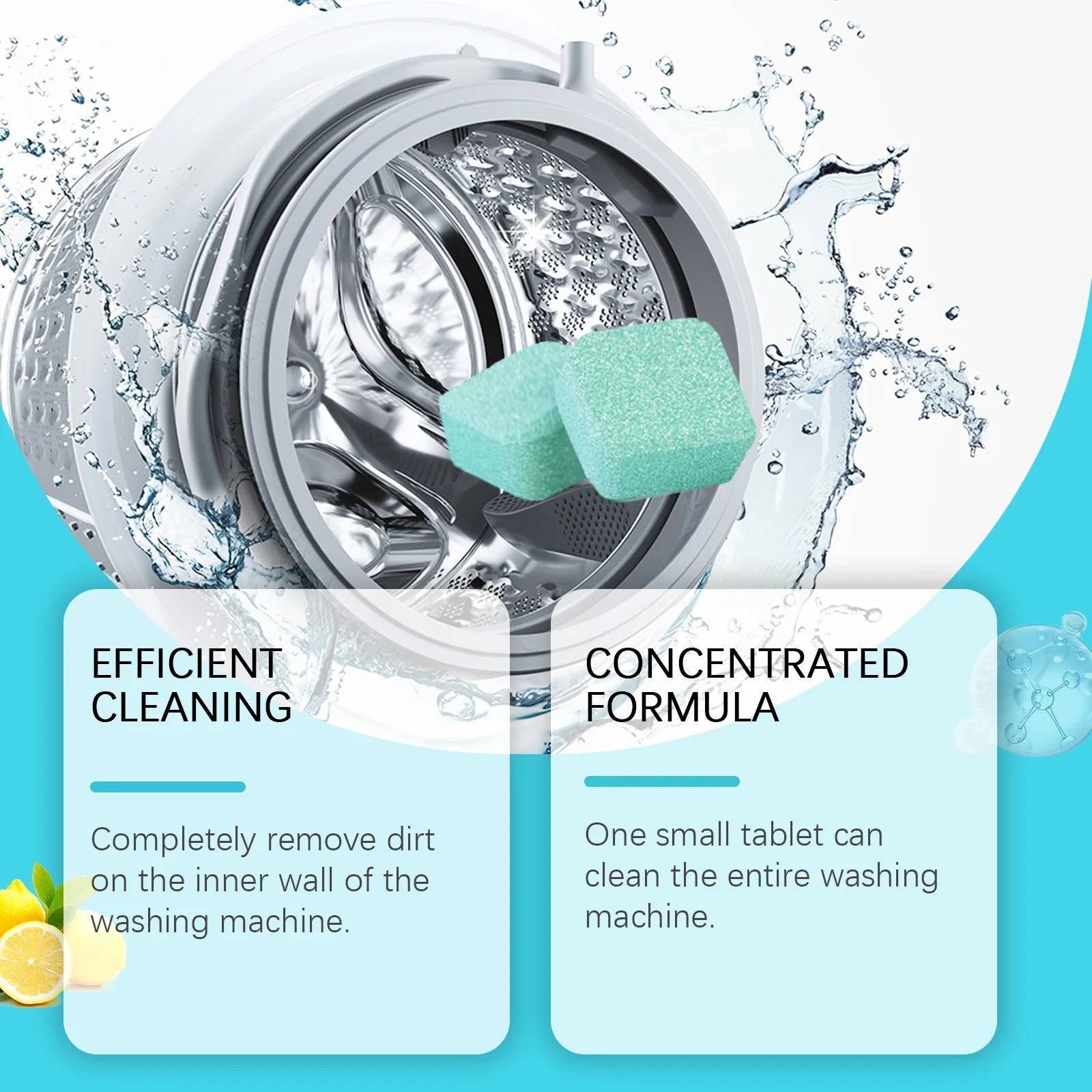 Uproot Clean Washing Machine Cleaner Tablets – 24 Pack for a 12 Month Supply. Fo