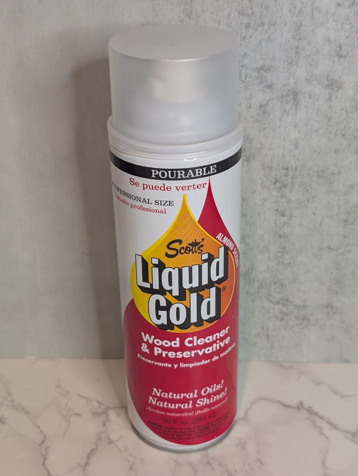 Vintage New Scott’s Liquid Gold Wood Cleaner Pourable Top Non Aerosol 20oz USA