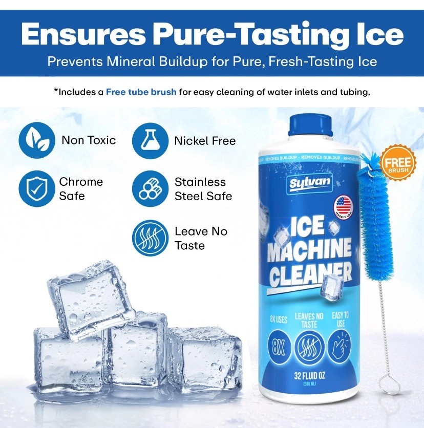 Bottles of Ice Machine Cleaner | 32fl oz | Free Cloth |