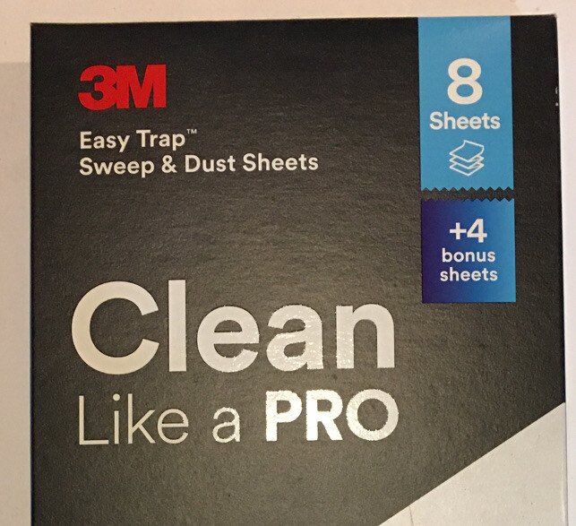 NEW 12 Sheet Pkg – 3M Dry Sweep & Dust Sheets Trap Dust, Dirt & Sand 5 In x 6 In