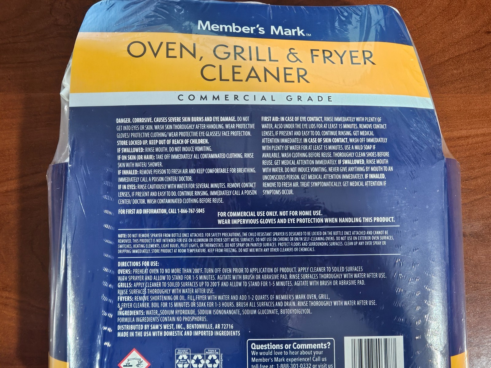 Member’s Mark Commercial Grade Oven Grill Fryer Grease Cleaner 3 X 32 Oz + SPRAY