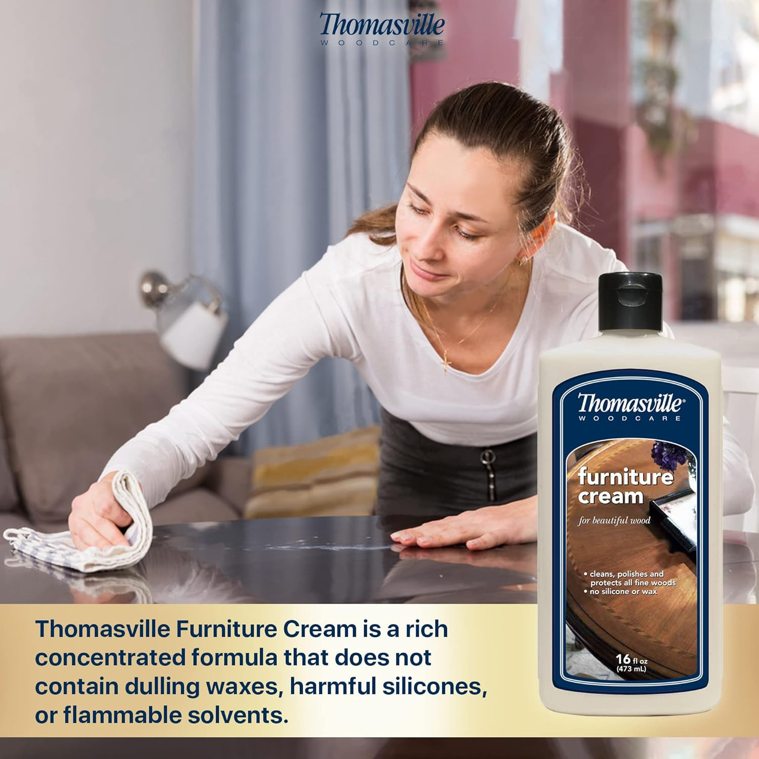 Furniture Cream – Multisurface Wood Cleaner and Polish Furniture Quick Shine Res