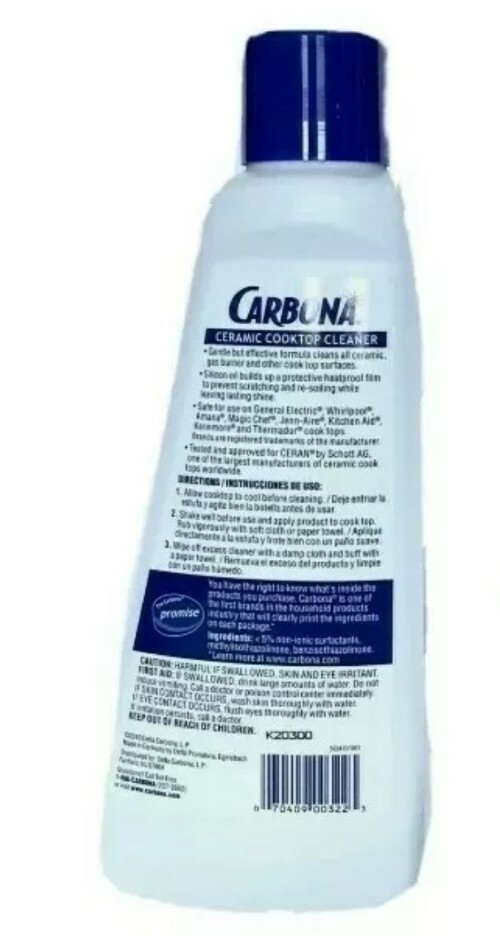 (2-Pack) CARBONA Glass Ceramic Cooktop CLEANER & POLISH Protect Shine 16.8oz ⭐⭐❤
