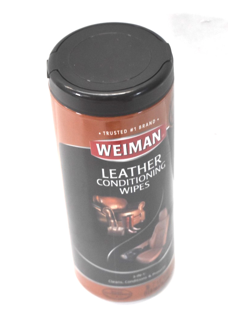 Weiman Leather Conditioning Wipes w UV Protection 3 In 1 8″ x 8″ Wipes 30 Pack