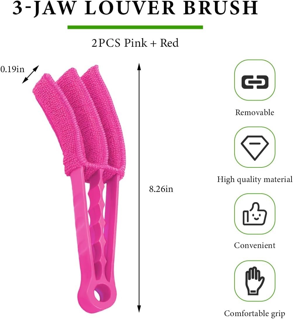 Washable Blind Cleaner Tool Set for Effortless Dusting of Hard-to- Areas