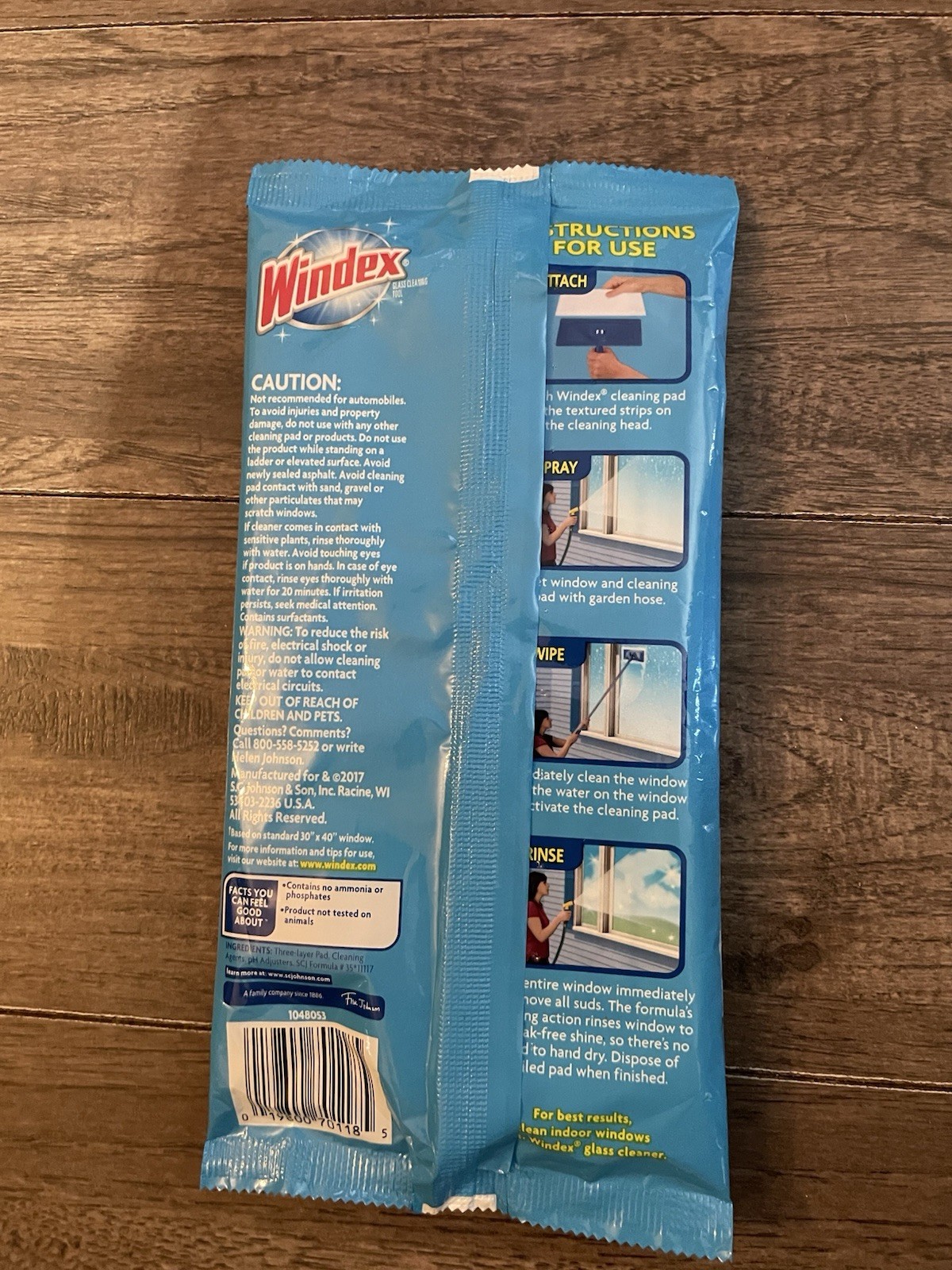 Windex Outdoor Refill Pads for Cleaning Glass Windows 1 Package With Two Pads