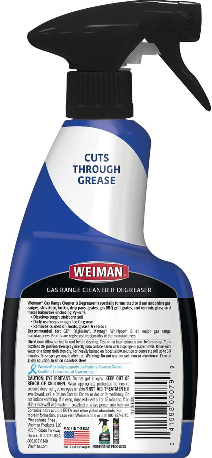 Heavy Duty Gas Range & Stove Top Cleaner and Degreaser – 2 Pack, 24 Ounces with