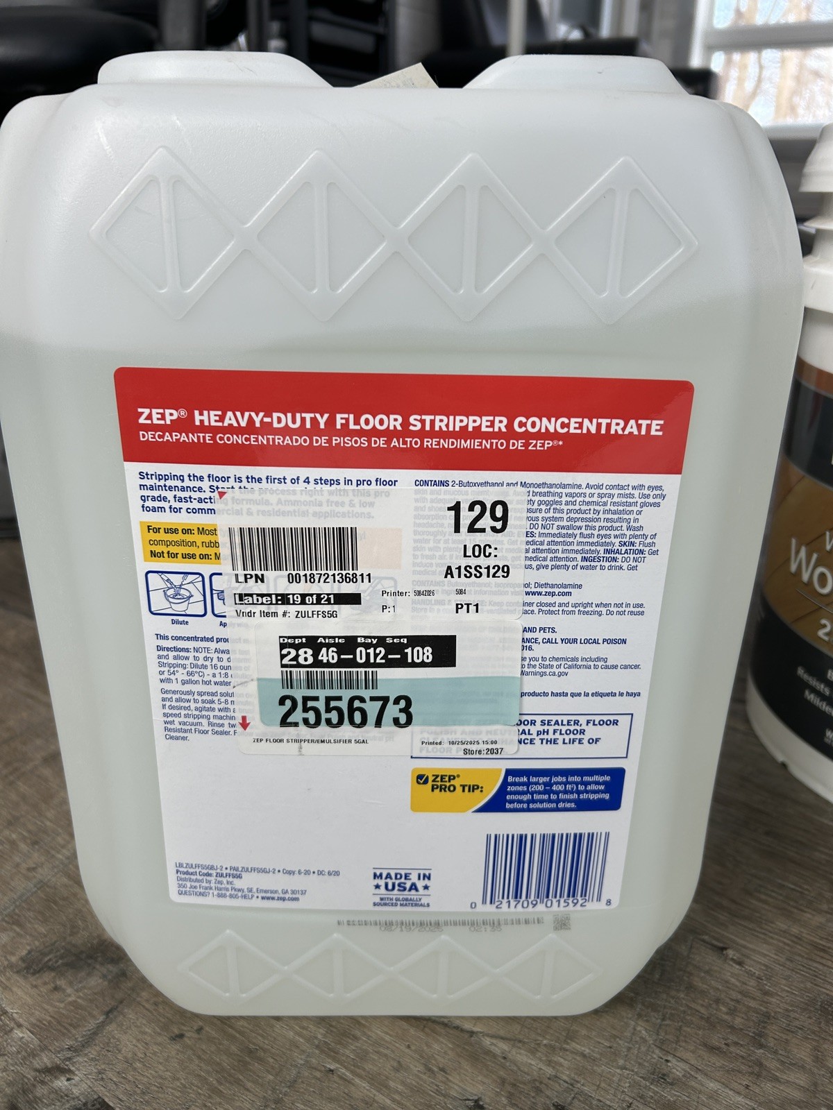 Zep Heavy-Duty Floor Stripper Concentrate (Ammonia Free) 5 Gallon
