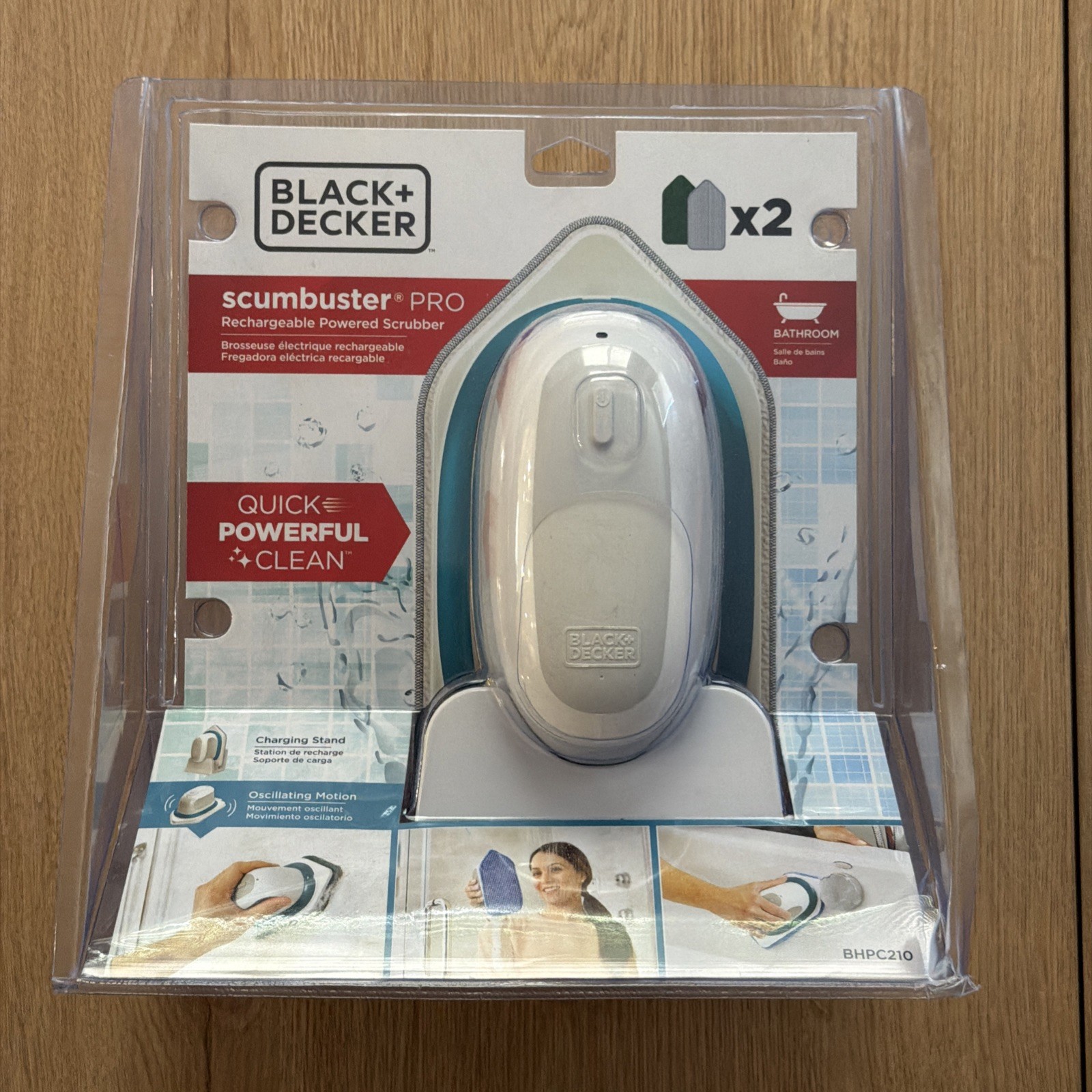 Black & Decker Scumbuster Pro Rechargeable Powered Scrubber Brand New In Box