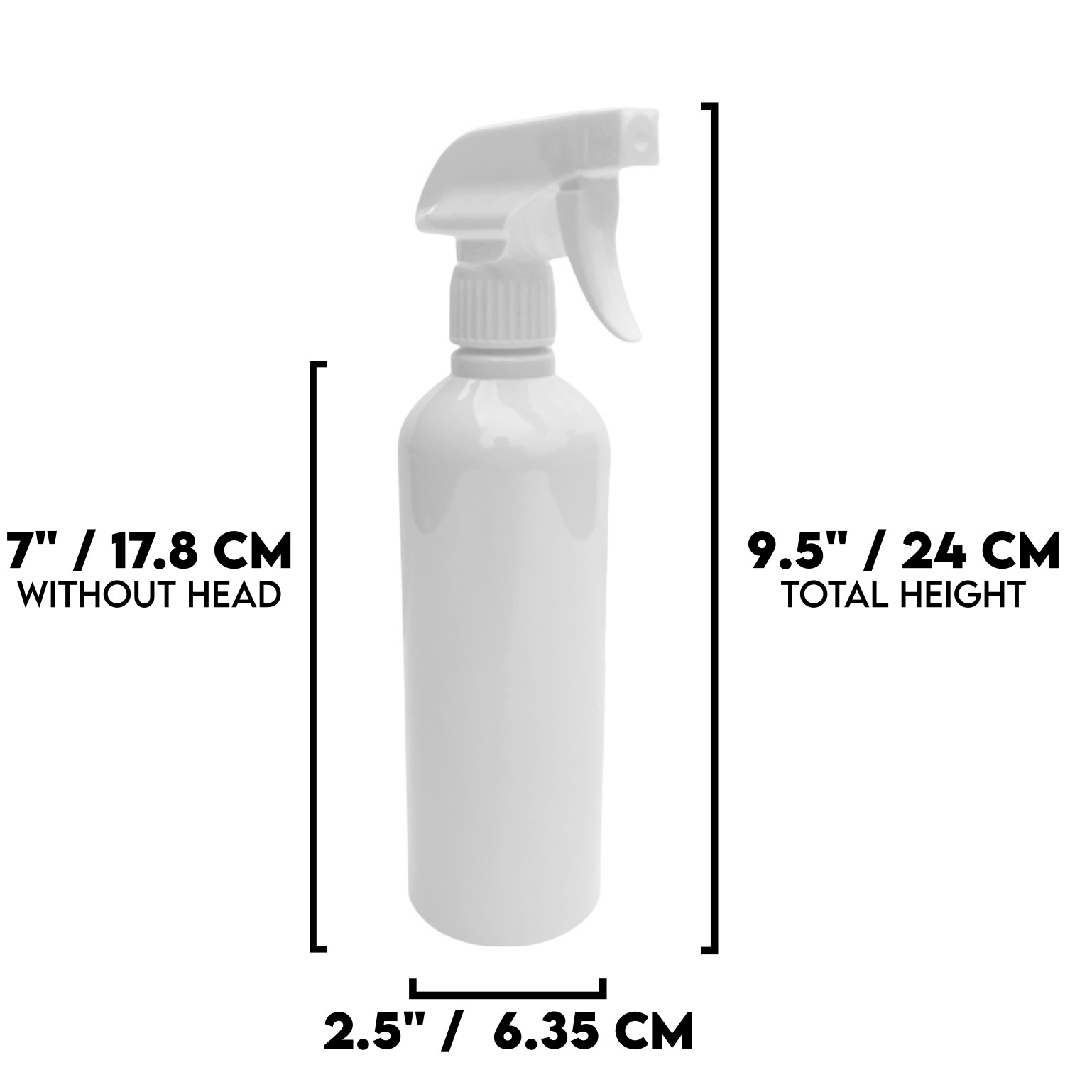 Plastic Trigger Spray Bottle 16 OZ Heavy Duty Chemical Resistant Sprayer