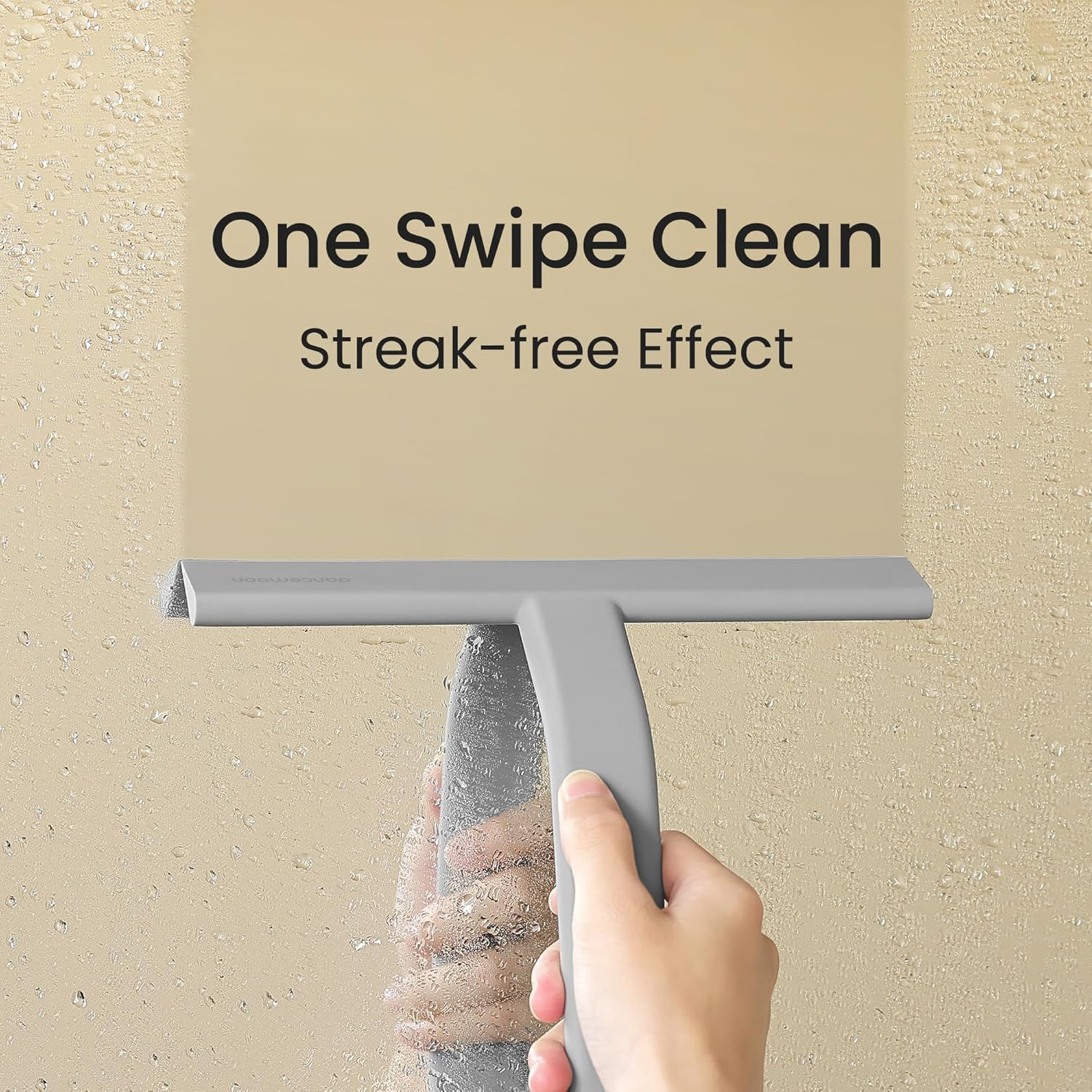 Justhang Shower Squeegee for Glass Doors, All-One-Piece Award-Winning Silicone S