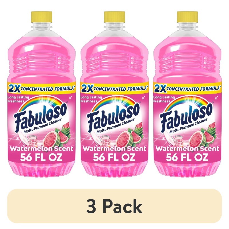 (3 pack) Fabuloso Multi Surface All Purpose Floor Cleaner, Watermelon , 56 fl oz