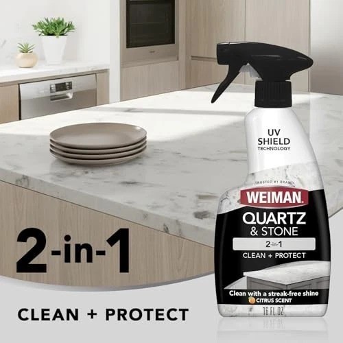Quartz Countertop Cleaner Polish 2 Pack 16 oz Each Citrus Scent Spray with
