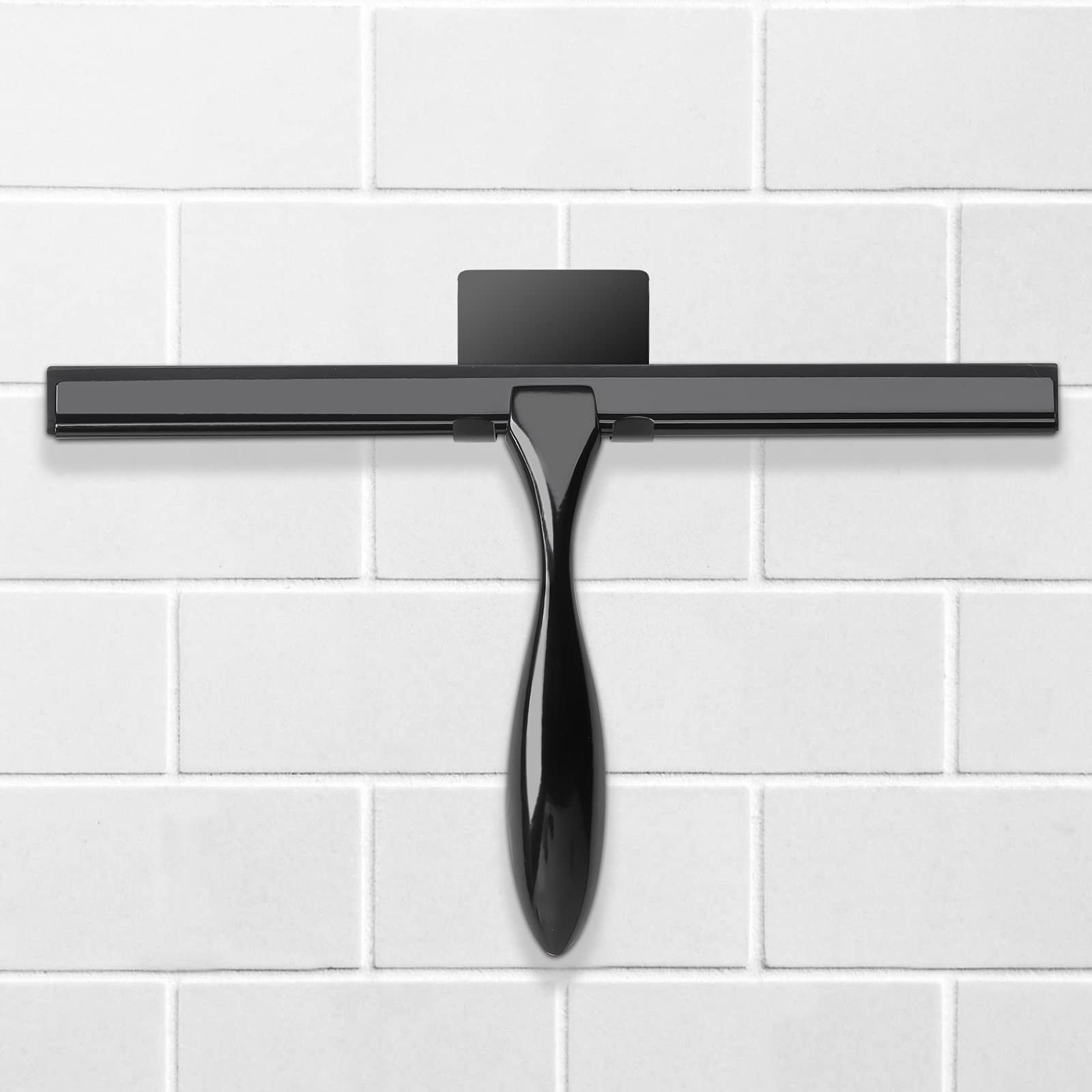 12″ Shower Squeegee Set with Hooks – Ideal for Glass Doors, Mirrors & Windows