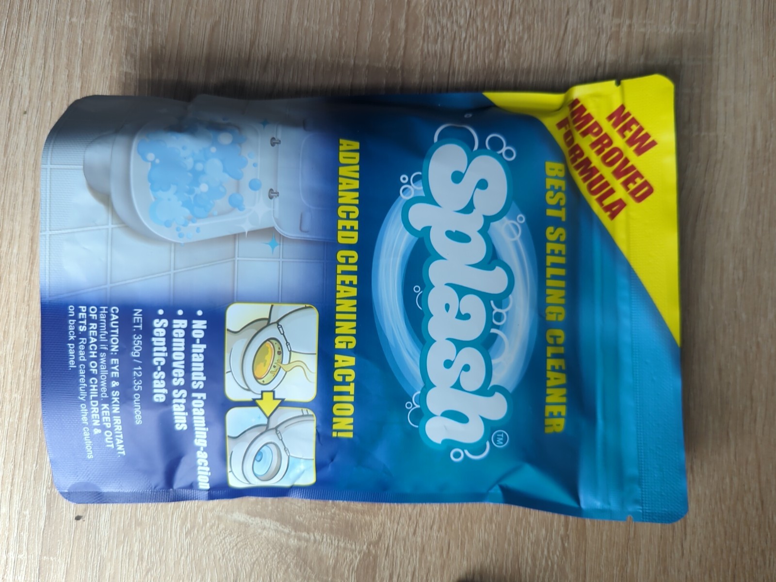 Splash Foam Self-Activating Toilet Cleaner Powder 12.35oz NEW FORMULA Exp 5/25