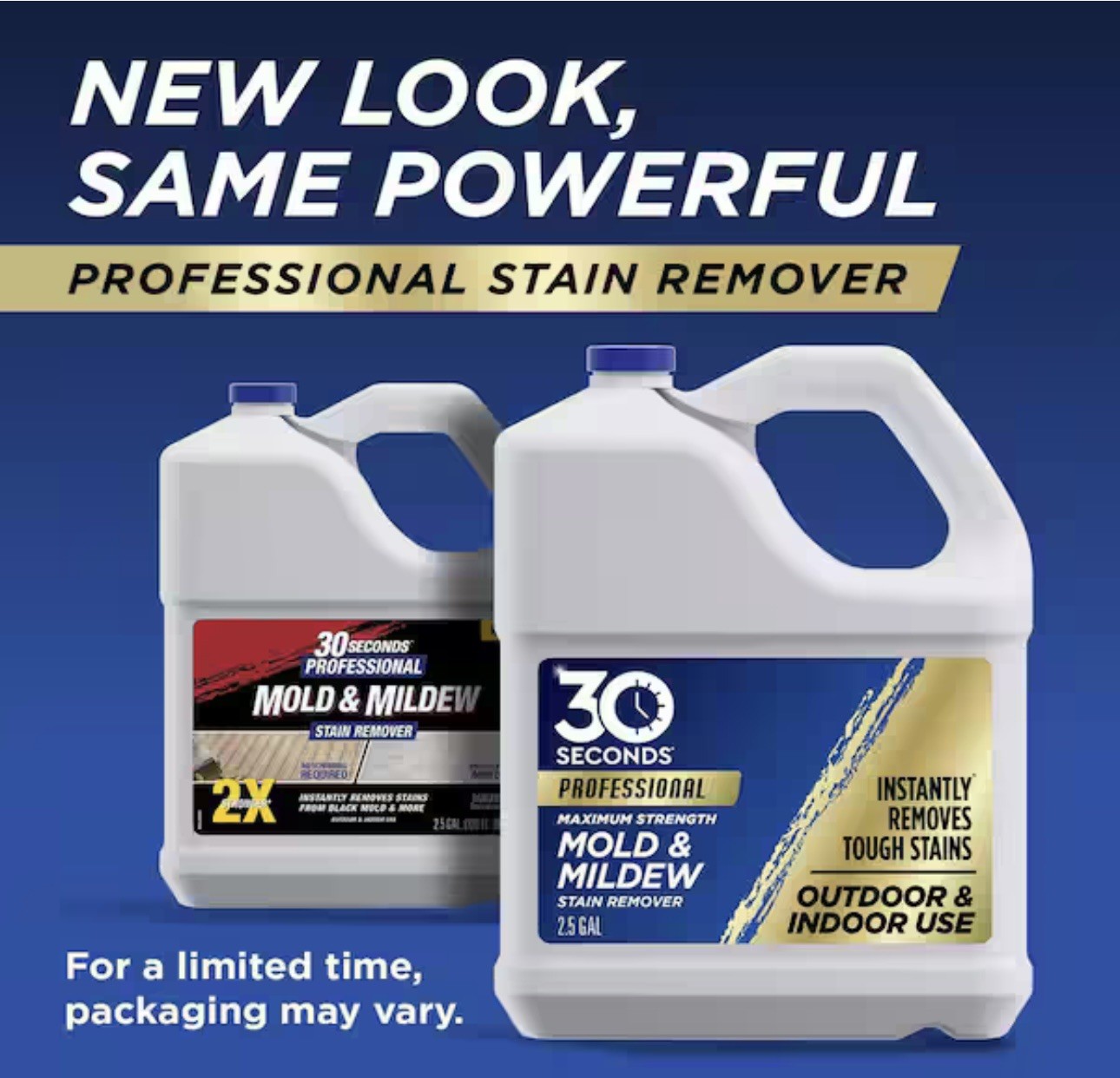 2.5 Gal Professional Outdoor Cleaner | Mold and Mildew Stain Remover (2 Pack)