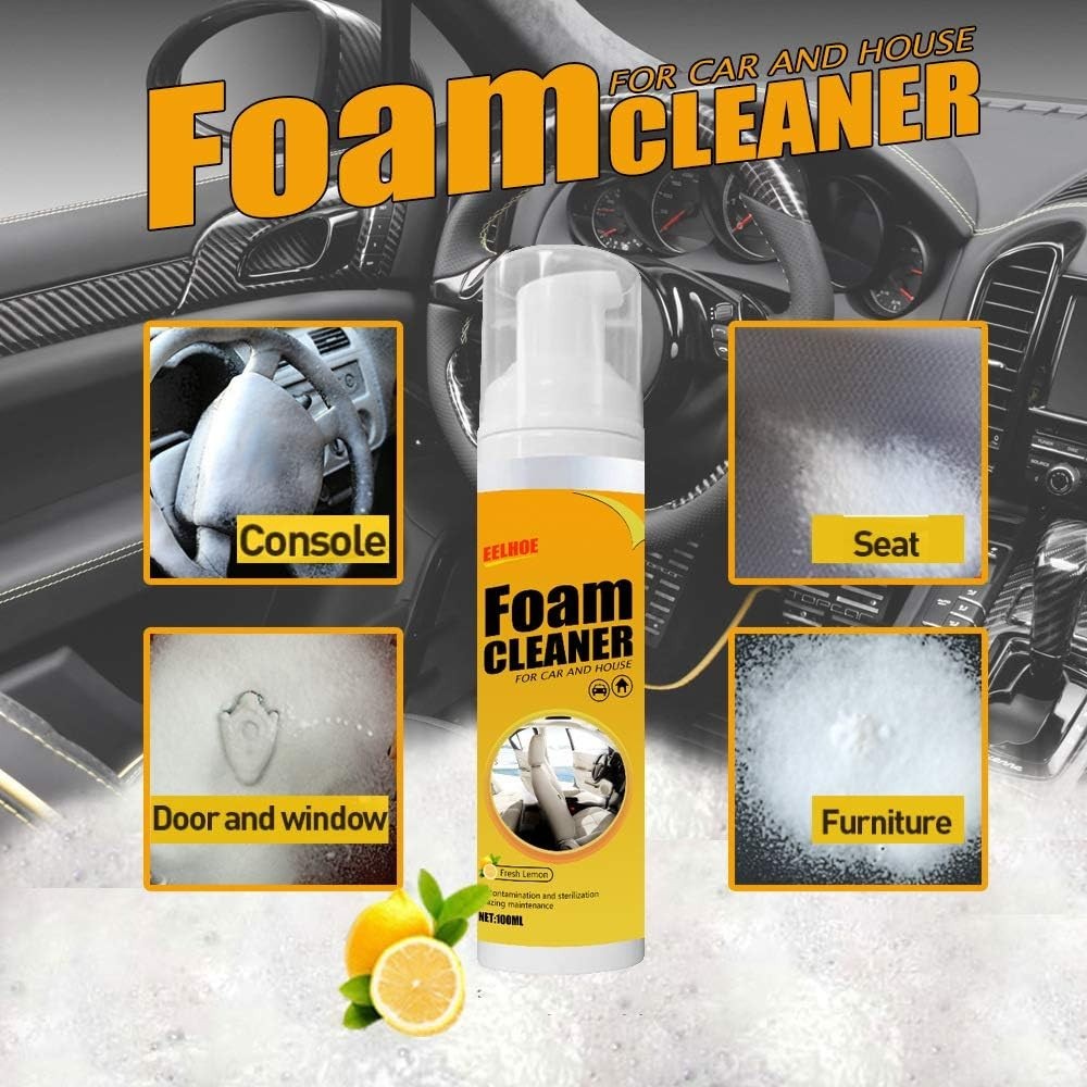 Multipurpose Lemon Foam Cleaner Spray – 2 Pcs, 100ml for Quick & Easy Cleaning