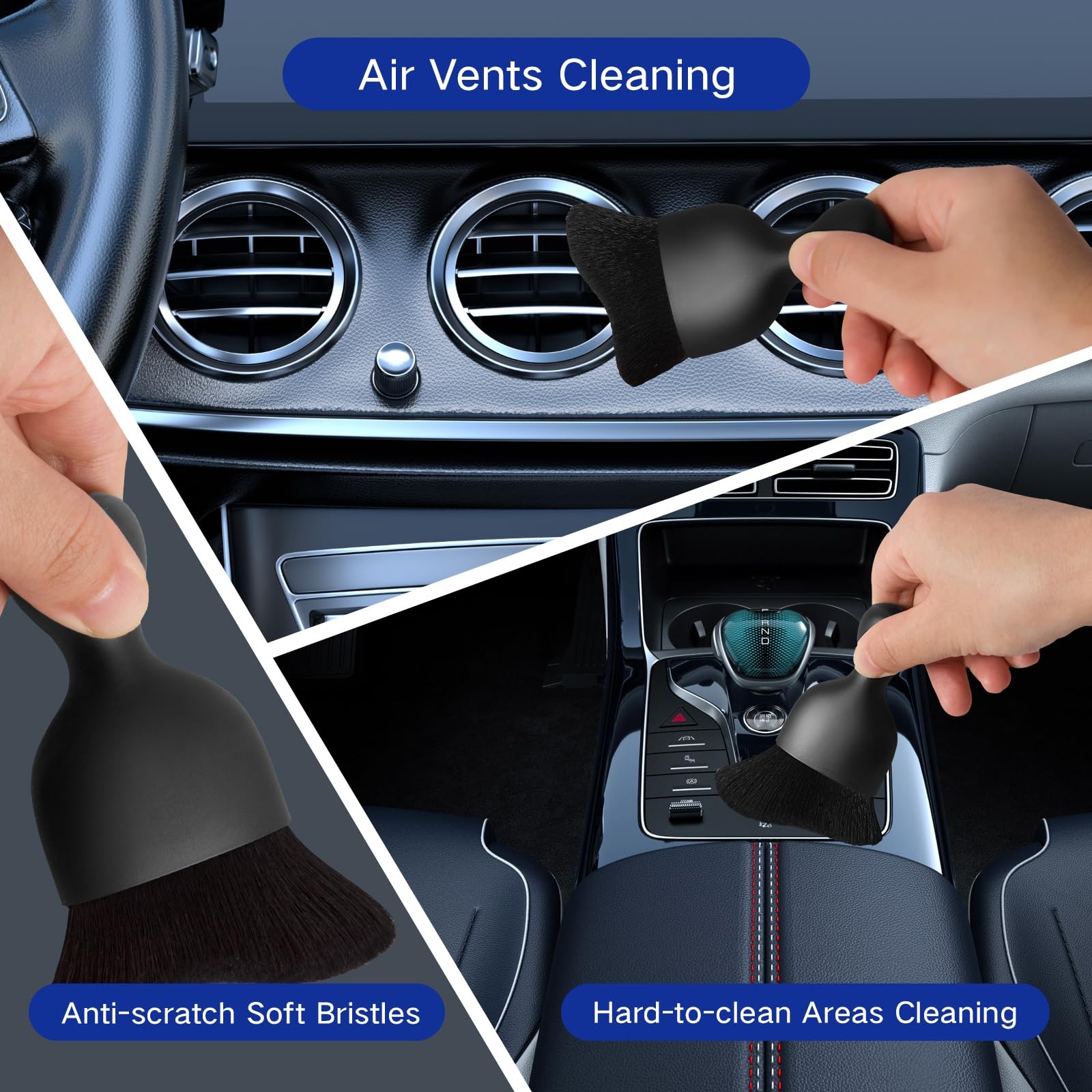 Car Detailing Kit Car Wash Supplies Brush Set Interior Exterior Wheels Cleaning