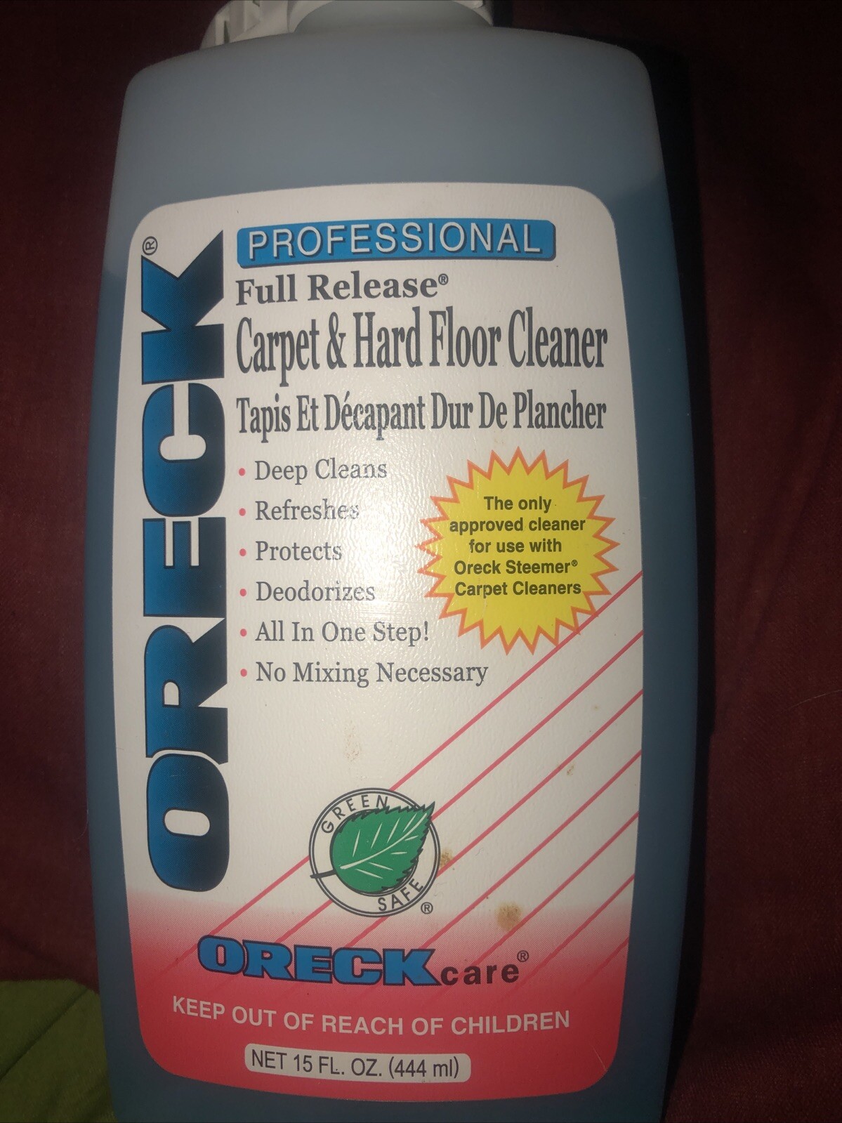 New…..Oreck Professional Full Release Carpet And Hard Floor Cleaner 15 Oz
