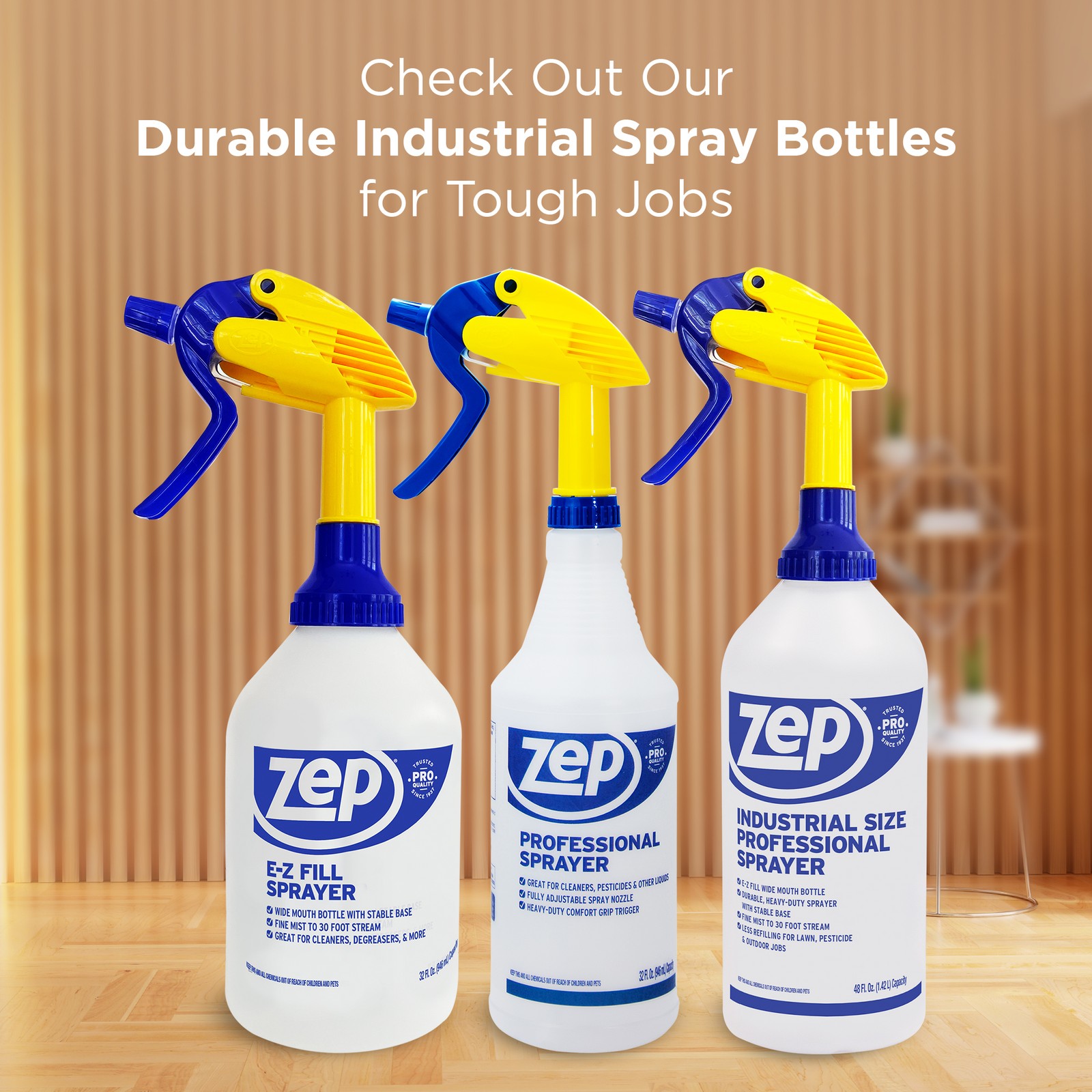 Zep Professional Sprayer Bottle – 32 oz (Case of 9) – HDPRO9 – Versatile
