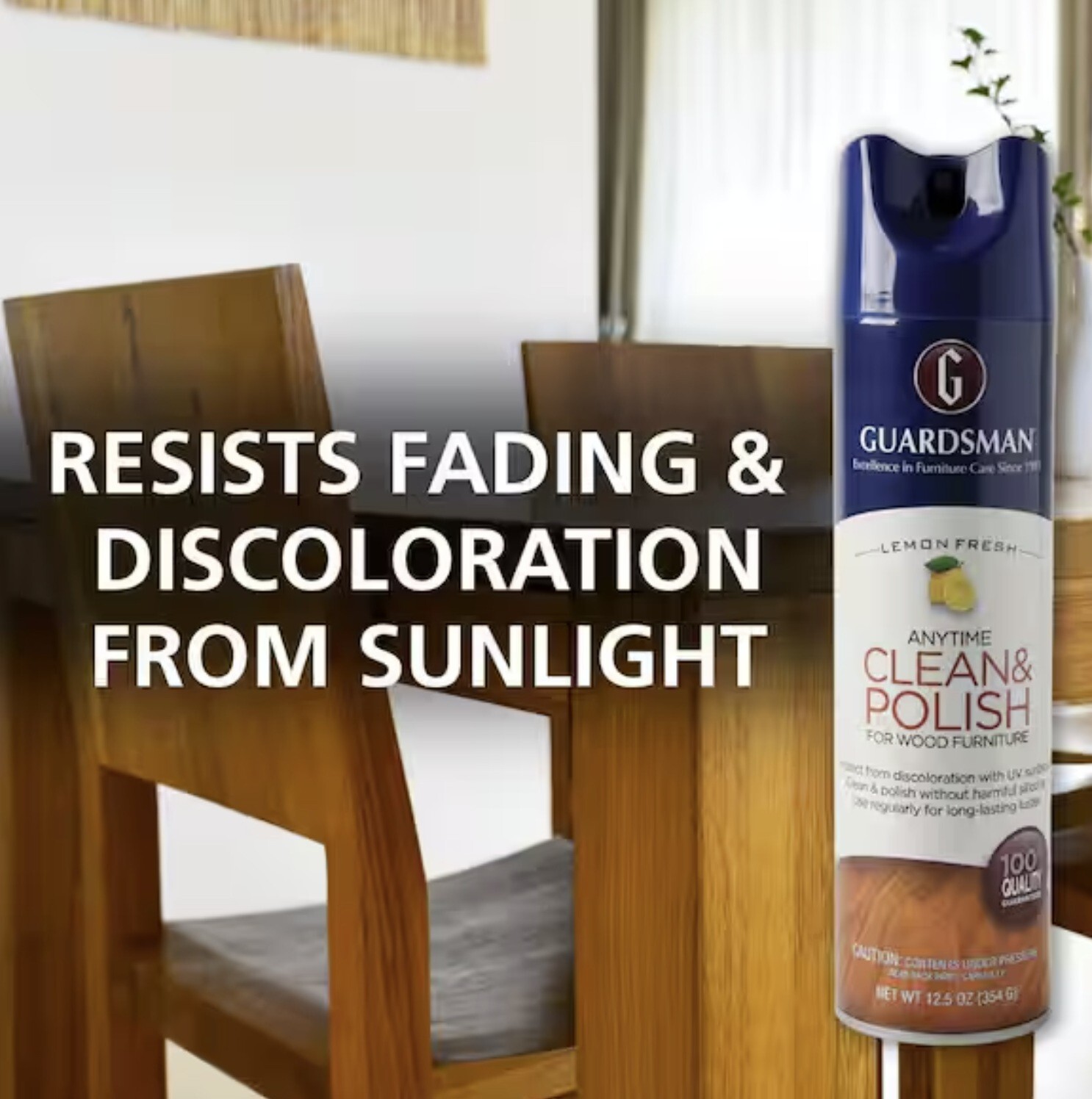 Guardsman 460300 Lemon Scent Clean & Polish Spray for Wood Furniture 12.5 oz.