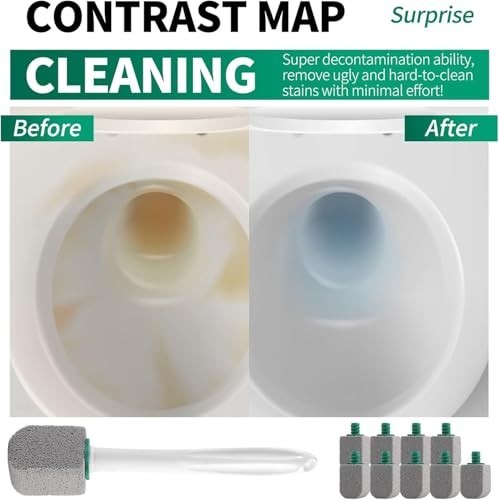 Pumice Stone Toilet Cleaner with Long Handle,Pumice Toilet Scrubber Toilet Bo…