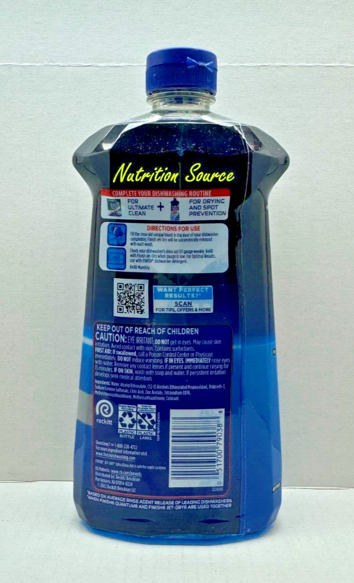 Finish Jet-Dry Ultra Dishwasher Rinse Aid, 32 fl oz