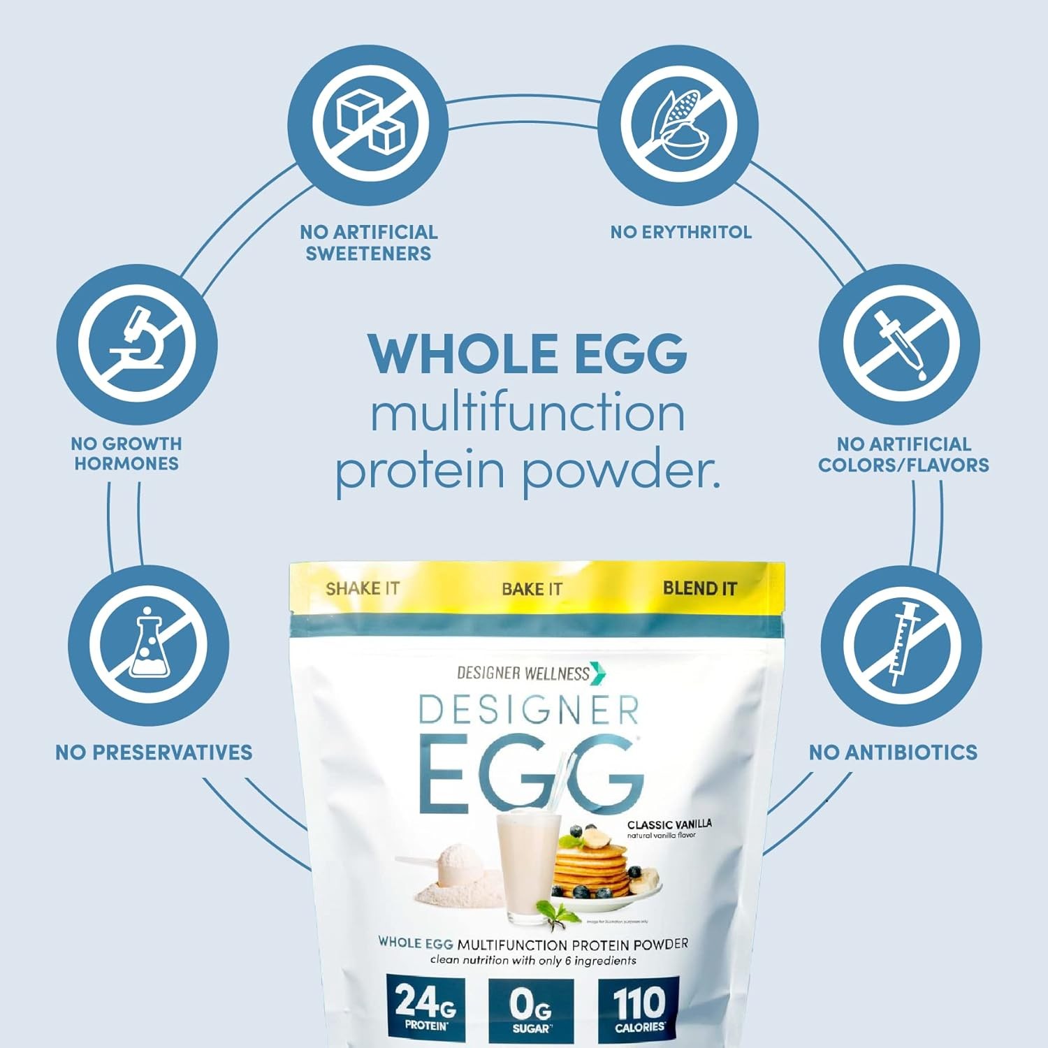 Designer Wellness, Designer Egg, Natural Egg Yolk & Egg White Protein Powder,