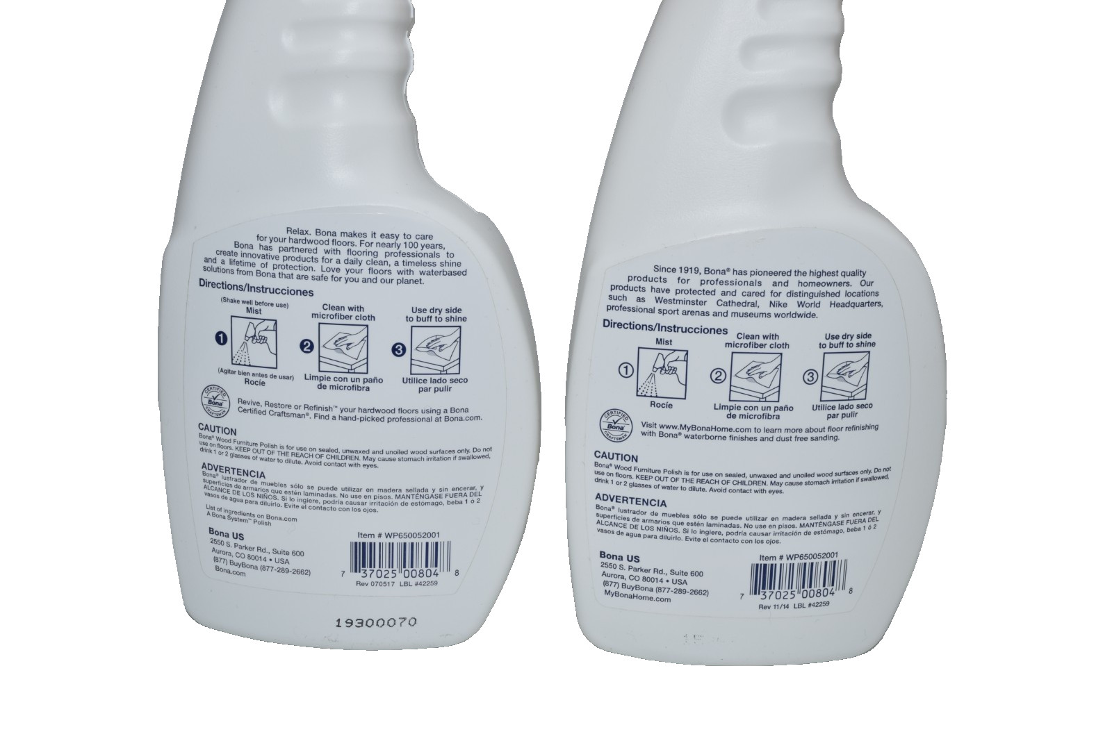 Bona Wood Furniture Polish Cleaner – Clean, Shine, No residue buildup, 2 PACK