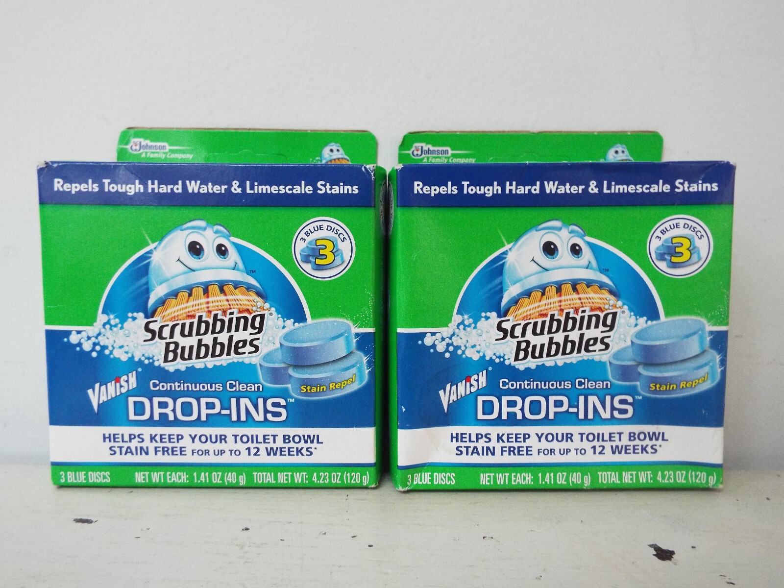 Lot 2 Scrubbing Bubbles Toilet Tablets Continuous Clean Blue Discs Drop Ins 3-ct